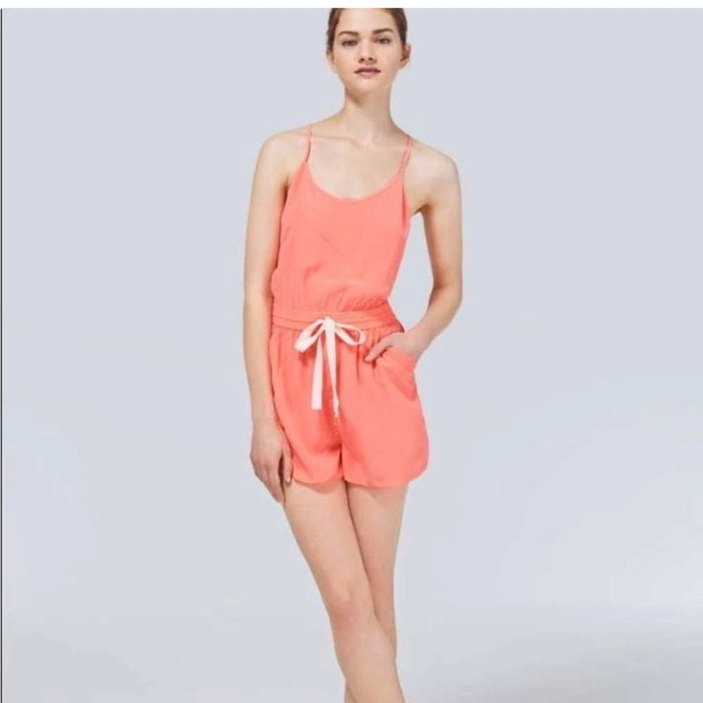 100% Silk Colbalt Blue Wilfred Romper from Aritizia - Picture 2 of 10